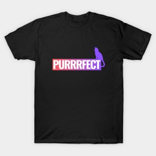 CAT LOVER LOGO PURRRFECT ROSE-PURPLE T-Shirt